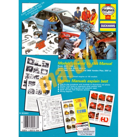 Rover 2000,2300 & 2600 All models from 1977 to 1987