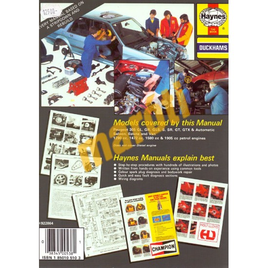 Peugeot 305 (petrol) 1978-1989