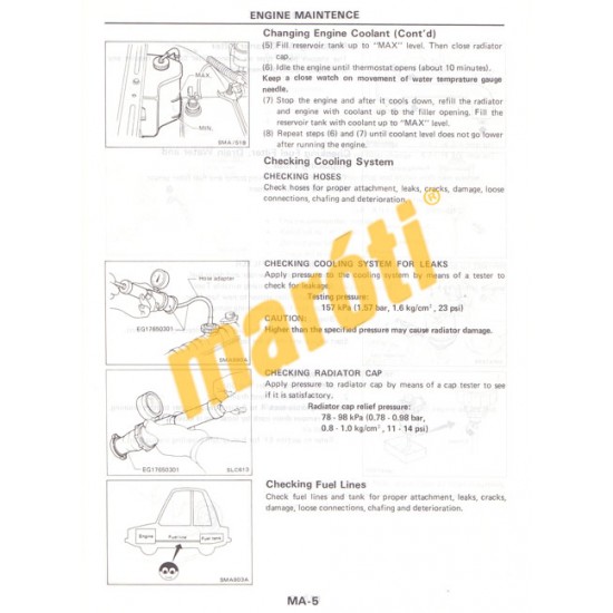 Nissan Model RD Series Diesel Engine Service Manual 1986 (javítási kézikönyv)