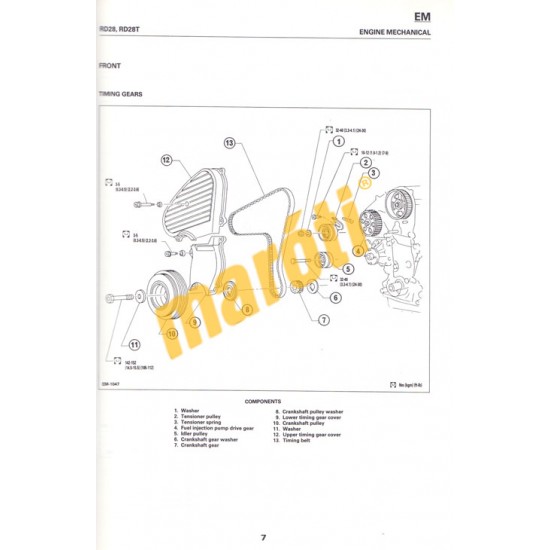 Nissan Model RD Series Diesel Engine Service Manual 1989 (javítási kézikönyv)