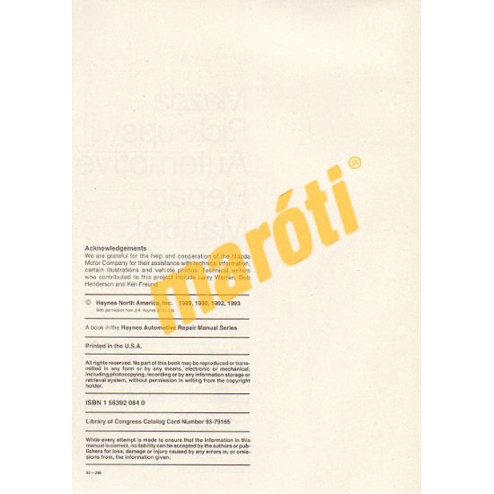 Mazda Pick-Ups 1972-1993