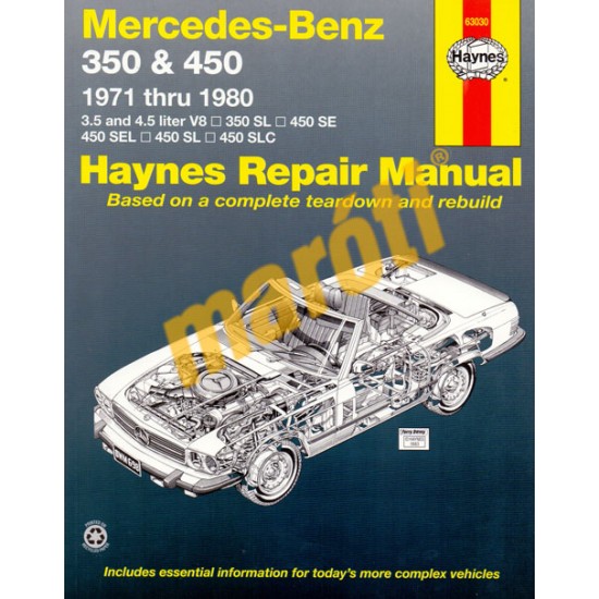 Mercedes-Benz 350 & 450 1971-1980 Repair Manual