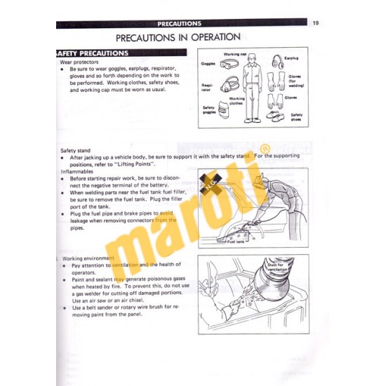 Nissan Prairie Model M10 Series Body Repair Manual 1983 (javítási kézikönyv)