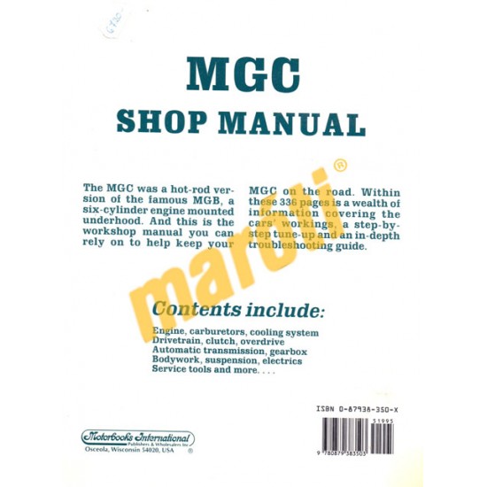 MGC Shop Manual 1967-1969 (javítási útmutató)