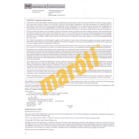 Ford F-Series Pickup Owners Bible