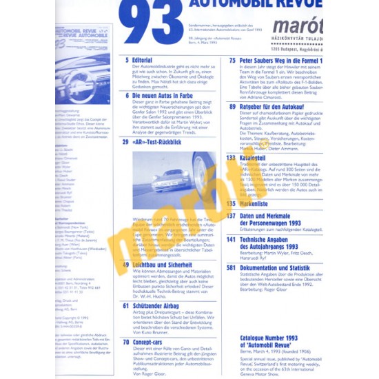Automobil Revue 1993