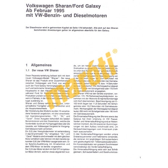 VW Sharan / Ford Galaxy 1995-től (Javítási kézikönyv)