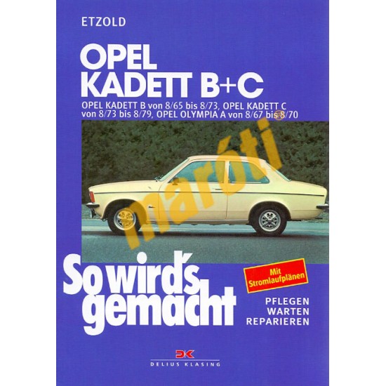 Opel Kadett B+C, Olympia A (Javítási kézikönyv)