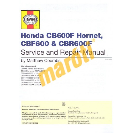 Honda CB600F Hornet, CBF600, CBR600F 2007-2012