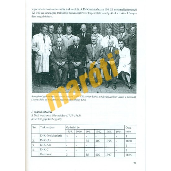 Fejezetek a kispesti gép és traktorgyár gyártmányainak történetéből 1900-1973