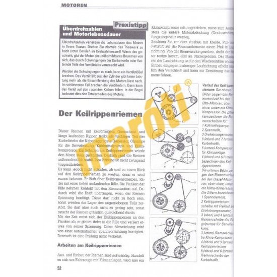 VW Touran Benzin- und Dieselmotoren ab Modelljahr 2003 (Javítási kézikönyv)