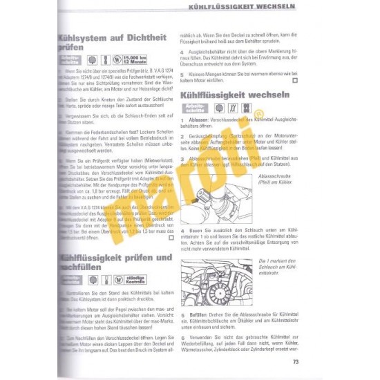 VW Touran Benzin- und Dieselmotoren ab Modelljahr 2003 (Javítási kézikönyv)