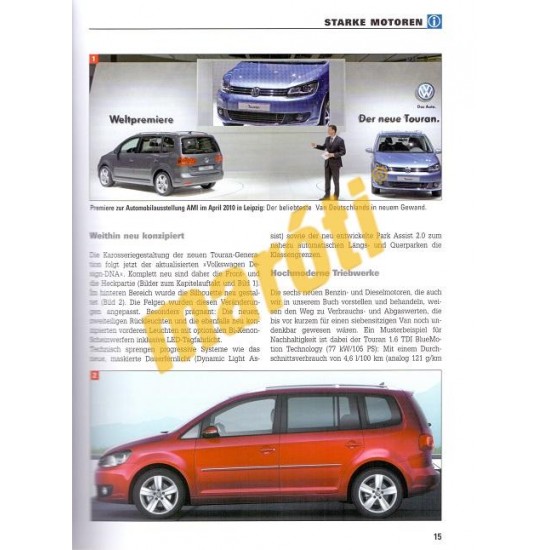 VW Touran Benziner und Diesel mit Cross und BlueMotion Ab Baujahr 2010 (Javítási kézikönyv)