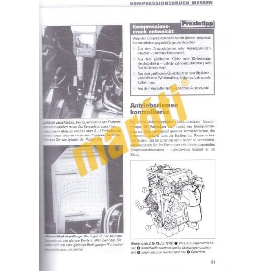 Opel Corsa Benzin-, dízelmotoros 2000 (Javítási kézikönyv)