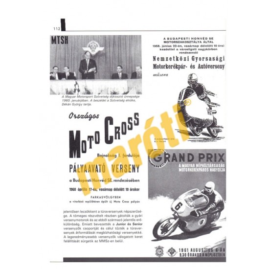 Magyar motorkerékpárok SÉRÜLT