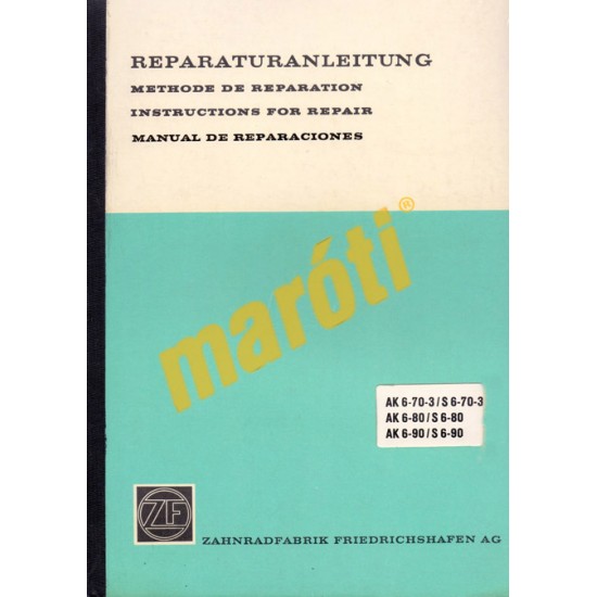 Reparaturanleitung AK 6-70-3/S 6-70-3, AK 6-80/S 6-80, AK 6-90/S 6-90