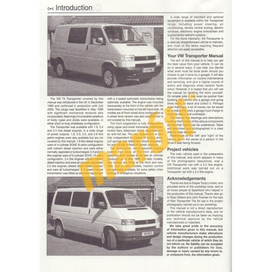 VW Diesel Transporter July 1990 to 2003 (H to 03 reg)
