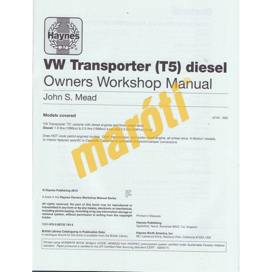 VW Diesel Transporter (2003-2014)