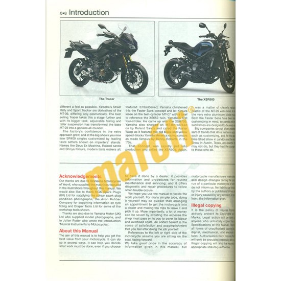 Yamaha MT-09, FZ-09, Tracer FJ-09, XSR900 13 to 16
