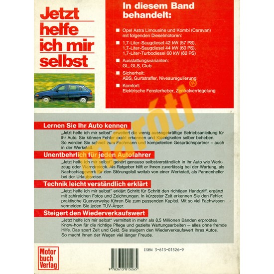 Opel Astra Diesel  (Javítási kézikönyv) - sérült