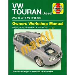 VW Touran Diesel 2003-2015 (03 to 65 reg) (Javítási kézikönyv)