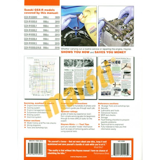 Suzuki GSX-R1000 09 to 16
