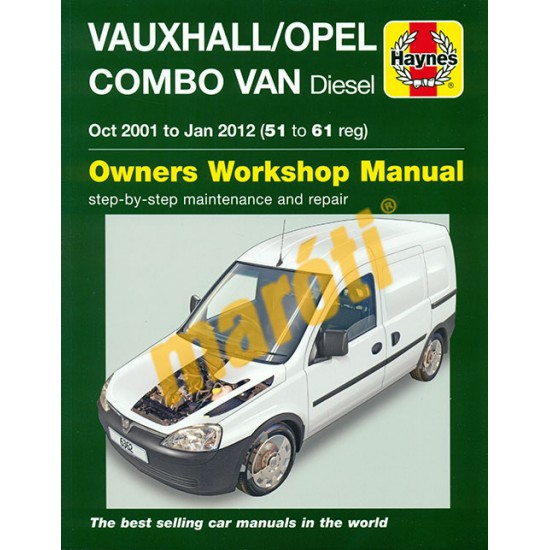 Vauxhall/Opel Combo Van Diesel (Oct 2001 to Jan 2012) Javítási kézikönyv