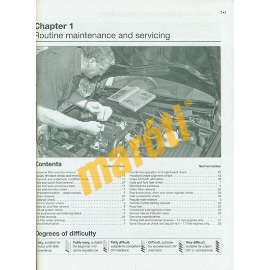 Vauxhall/Opel Combo Van Diesel (Oct 2001 to Jan 2012) Javítási kézikönyv