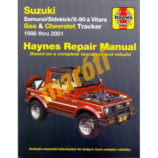 Suzuki Samurai Sidekick X-90 Vitara  Geo and Chevrolet Tracker 1986-2001