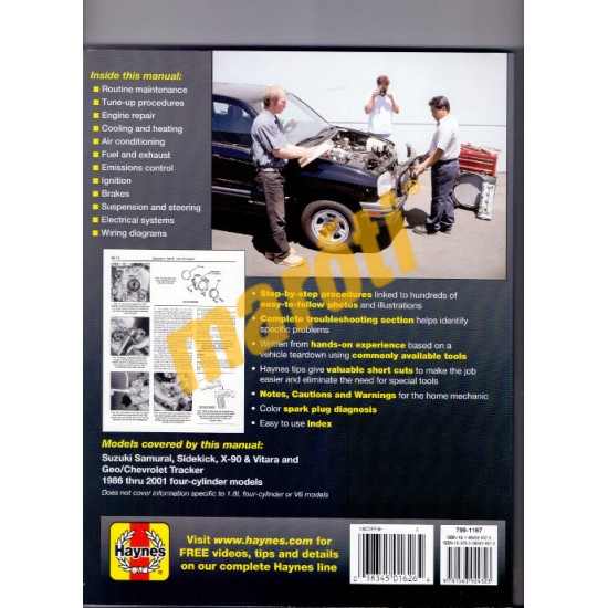 Suzuki Samurai Sidekick X-90 Vitara  Geo and Chevrolet Tracker 1986-2001