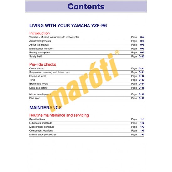 Yamaha YZF-R6 2006 - 2013