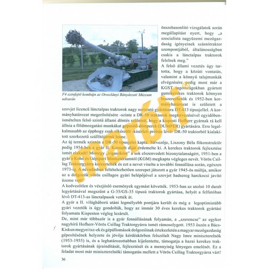 A kispesti gép és traktorgyár gépesítése és gyártmányfejlesztési törekvései 1842-1973