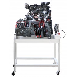 CR dízelmotor és váltómű metszet - motorosan forgatható