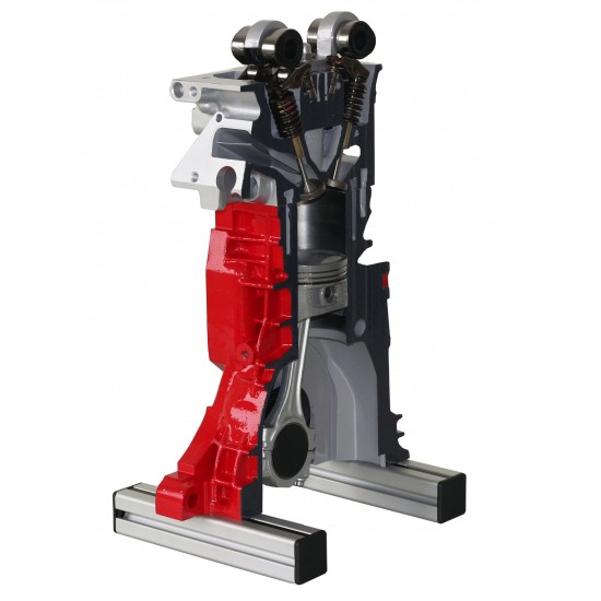 DOHC benzinmotor - negyed metszet