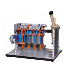 Motor hűtőrendszer egyszerűsített felépítés - metszet