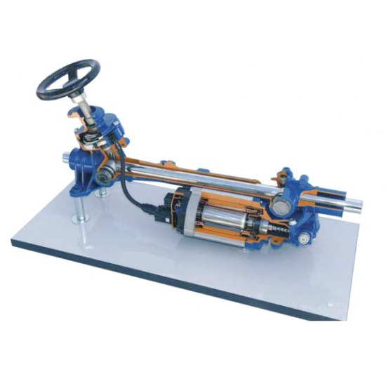 Eleketromos kormánymű rendszer egyszerűsített felépítés - metszet