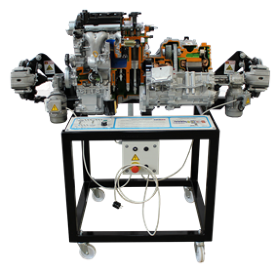 Hibrid hajtáslánc (motoros) - metszet