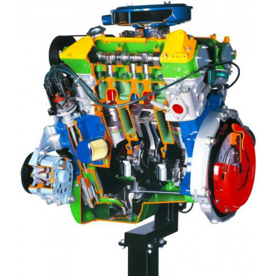 V6 MPI benzinmotor (motoros) - metszet